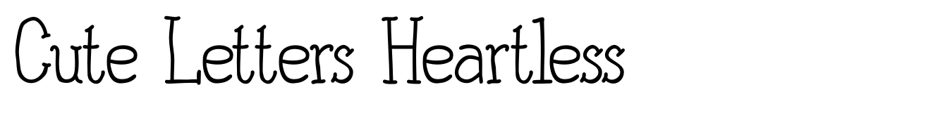 Cute Letters Heartless